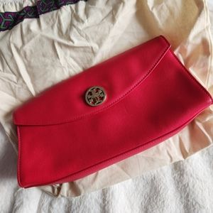 Tory Burch Pink Leather Clutch